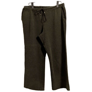 Ralph Lauren Sweatpants Womens XL Green Cotton Wide Leg Vintage Pants